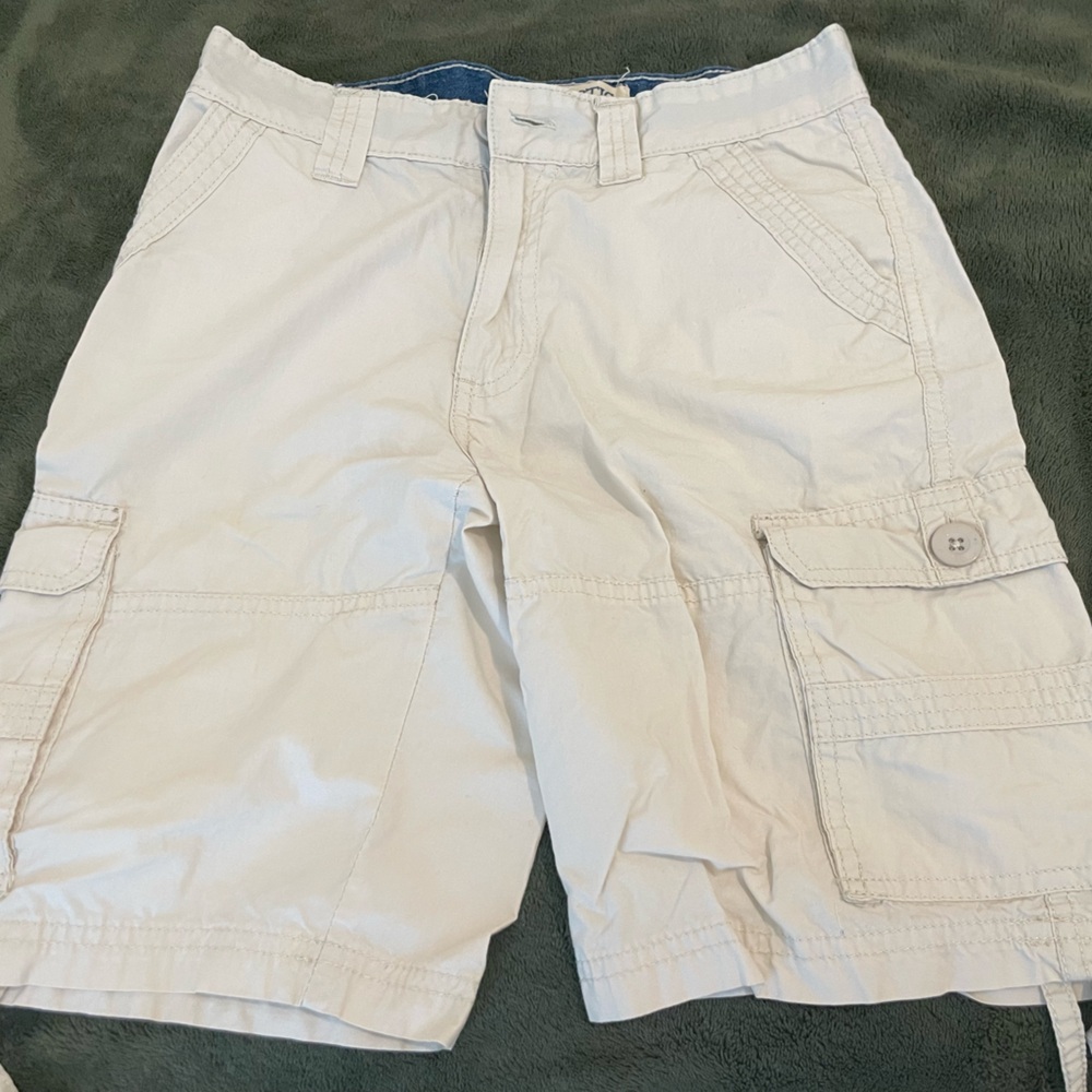 Kids Cream Cargo Shorts